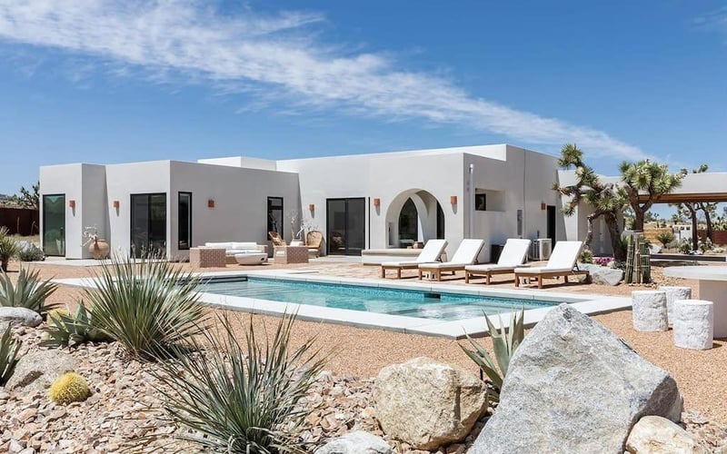 Architectural home with pool in Joshua Tree